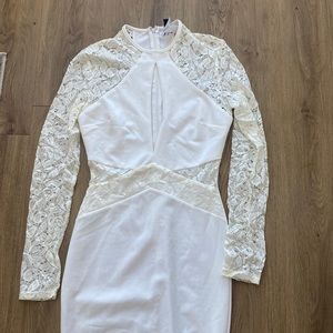 NEW ivory spandex and lace dress